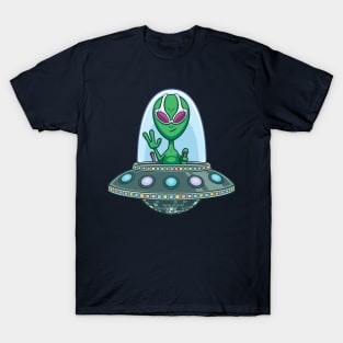 Alien Flying Saucer T-Shirt